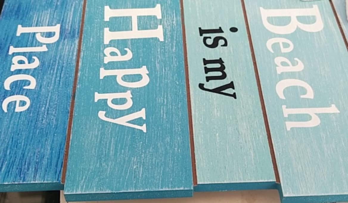 The Beach Is My Happy Place Beach Sign Beach Themed Decor For Home