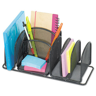 Safco 3251BL Deluxe Organizer Six Compartments Steel 12 .5 x 5 .25